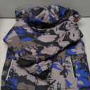 OHSNMAKSL Boy's Waterproof Ski Jacket Warm Winter Snow Coat Kids Fleece Snowboarding Thick Hooded Windproof Blue camo-8-9