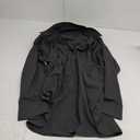 LYANER Women's Casual Shirt Dress Collar V Neck Button Down Loose Long Sleeve Mini Dresses (Medium, Black)