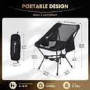 MOON LENCE 2 Pack Portable Camping Chairs Backpacking Chair - The 4th Generation Ultralight Folding Chair - Compact, Lightweight Foldable Chairs for Hiking Mountaineering, Beach