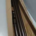 Heavy Duty Curtain Rods, 1 1/8 Inch Diameter Single Curtain Rod 72-144Inch(6-12ft) Extendable Length with End Caps Adjustable Modern Brackets-Dark Bronze