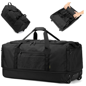 170L Extra Large Baseball Bag with Wheels Gym Duffle Softball Catchers Coach Team Equipment Bags Collapsible Rolling Travel Duffel Bat Gear Bag for Hockey Basketball Football Volleyball Soccer