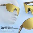 KastKing Nizini Polarized Sports Fishing Sunglasses, With PuriVex Protective Lens Coating, Rimless Wrap Design, Men Women