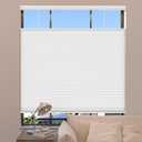 MYshade Top Down Bottom Up Cordless Cellular Shades Blackout Blinds for Indoor Windows - Room Darkening Window Blinds & Shades - Easy to Install - 27" W x 72" H (White)