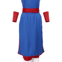 DAZCOS US Size Adult Blue Cheongsam Dress Cosplay Halloween Costume 2XL