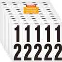 4 inch Adhesive Numbers for Mailbox, Vinyl Reflective Mailbox Number Stickers, 120 Pcs Self Adhesive Number Decals, Pre Spaced Number Signs, for Outside, House, Trash Cans Decal , Cars, Door (Black/White)