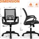 NEO CHAIR Office Desk Computer Chair Ergonomic Mesh Gaming Cushion Seat with Comfy Lumbar Mid Back Support Adjustable Height Swivel Rolling Wheels for Home Task (Mesh Black)