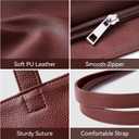 WLLWOO Soft Vegan Leather Tote Bag for Women Large Casual Hobo Handbags Zipper Shoulder Work Daily Weekender Travel Purse