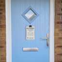 Please Leave Parcels Here Sign Removable Custom Text Delivery Notice All Packages To Front Door Parcel Box Sign For Outside Rust-Free Heavy Duty Weather Resistant - 1 Pack