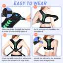 Posture Corrector for Women and Men, Adjustable Back Brace Posture Corrector for Upper & Mid Spine Support, Breathable Back Brace for Improving Neck, Shoulder and Back Posture Pain Relief (Black)