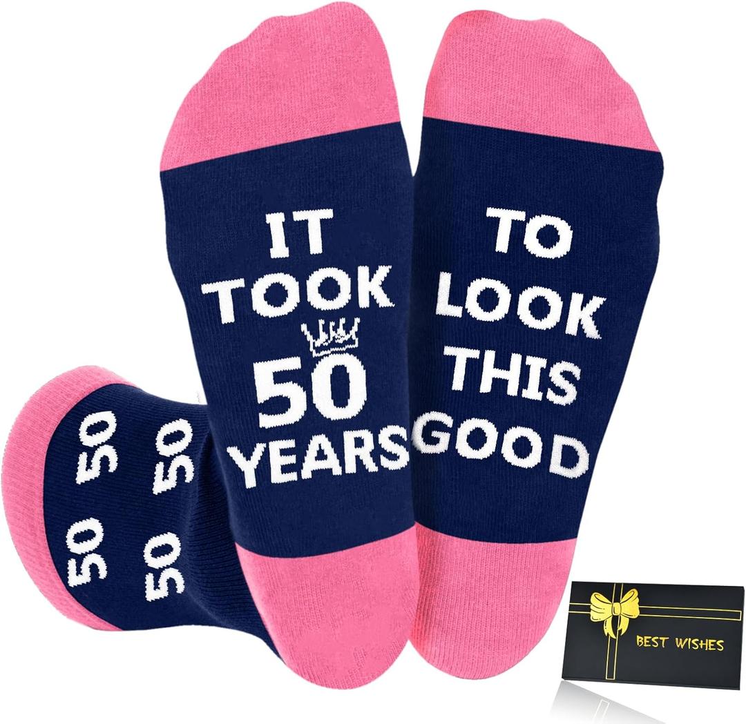 Shintrend 40th 50th 60th Birthday Gift for Women - Funny Socks Birthday Gifts for Her, Gift Ideas for Mom Wife Sister Friends