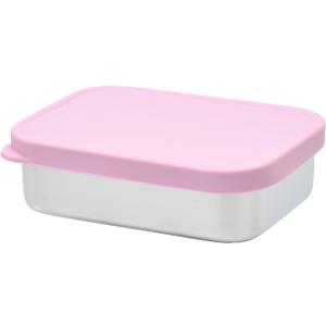 Stainless Steel Containers with Lids, Lunch Box Container with Leak Resistant Silicone Lid, Small Lunch Containers for Meal Prep,Picnic and Travel700ml (Pink)