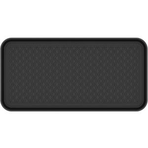 Ottomanson Multi-purpose Tray, Black, 2pcs, 30"×15"×1.2" Inches