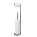 Umbra Teardrop Free Standing Toilet Paper Holder Stand and Holder with Storage for up to 5 TP Rolls, Brushed Nickel