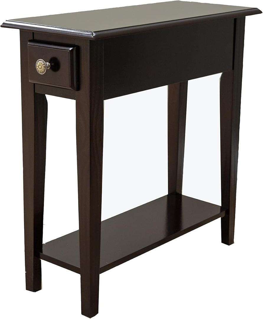 Frenchi Furniture End table, 23.64 x 10.24 x 24 in, Dark Cherry