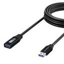 BlueRigger USB Extension Cable (25FT/7.5M, Long Active USB2.0 Extender, Male to Female Repeater, Data Transfer Cord)- for Game Consoles, Printer, Camera, Keyboard, Hard Drives
