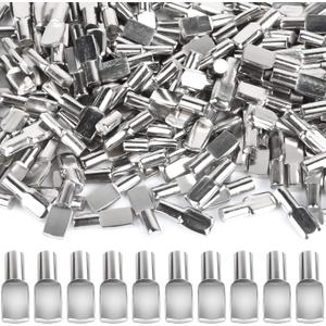 FANDAMEI 200 PCS 5mm Shelf Pins, Shelf Pegs, Metal Nickel Shelf Pins, Shelf Support Pegs, Cabinet Shelf Pegs, Shelf Pegs for Shelves, Shelf Pins 5mm, Spoon Shaped Cabinet Support Pegs Holder