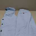 Men's Linen 2 Piece Suit Slim Fit Wedding Groom Groomsmen Summer Vest Shorts Set (Medium, Light Blue)
