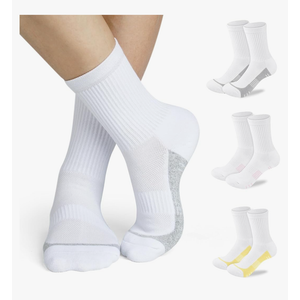 Crew Socks Women Athletic Hiking Running Cushioned Compression Socks 3-5 Pairs, Size 5-8
