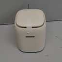 Mini Countertop Trash Can with 3 Rolls of Trash Bags, Waste Can with Press Type Lid, 1.5 L / 0.40 Gal Wastebasket Dispenser, Bin for Coffee Table, Bathroom Vanity Top (White)