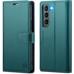 Wallet Case for Samsung Galaxy S21 Plus, RFID Blocking Credit Card Holder, PU Leather Folio Flip Kickstand Protective Shockproof Cover for Galaxy S21 Plus(Blue-Green)