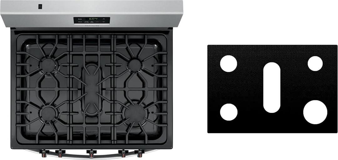 Custom Fit Reusable Burner Liner for Frigidaire Gas Range Stove Protect Your Stovetop with this Splatter Guard Cover - FCRG3052BS