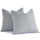 YCOLL Decorative Throw Pillow Covers 18x18 Set of 2 Super Soft Solid Patterned Knit Accent Couch Pillows Boho Pillow Cover for Couch Livingroom Bed