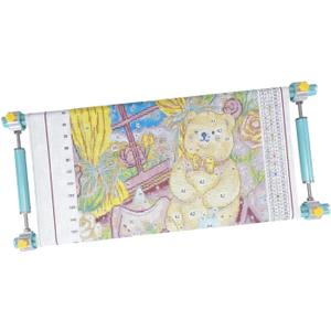 Couple Embroidery Art Embroidery Clip Frame Heavy-Duty 4-Slot Adjustable Scroll Frame for Needlepoint Quilting Silk Painting Universal Embroidery Frame & Cross Stitch Hoop Set (80cm)