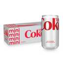 Diet Coke Fridge Pack Diet Soda, 7.5 fl oz Cans, 10 Pack - Mini Soda Soft Drinks
