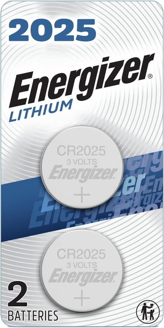 Energizer 2025 Batteries , 3V Lithium Coin Batteries, 10 Packs of 2