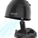 TASALON Portable Height Adjustable Hooded Hair Dryer, Black