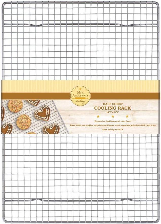 Mrs. Andersons Baking Professional Half Sheet Baking and Cooling Rack, 16.5 x 11.75-Inches