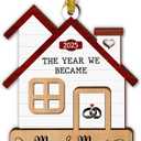 GOSSBY Wedding Ornament 2025 - The Year We Became Mr Mrs - Newlywed, Just Married Gift for Couple - First Christmas Wedding Gift for Newlyweds, Bride, Groom - Bridal Shower Wooden Xmas Decoration