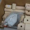 Stuffed Animal Storage Zoo, Wooden Stuffed Animal Organizer with Elastic Cords for Boys Girls, Space Saving Toy Plushies Storage Holder for Playroom, Bedroom, Living Room (Burlywood, Large)