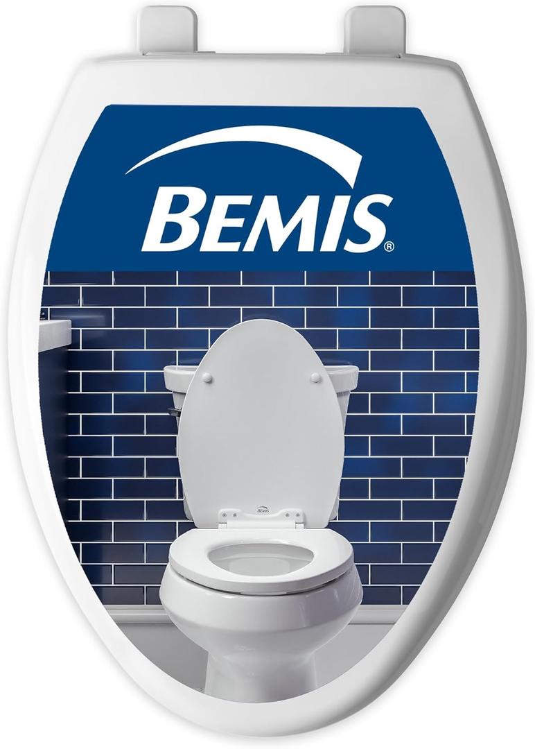 Bemis 170 Durable Plastic Toilet Seat, Elongated, White