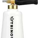TriNova Foam Cannon for Pressure Washer - Original Wide Neck, Wide Base Heavy Duty Foam Gun for Detailing (White)