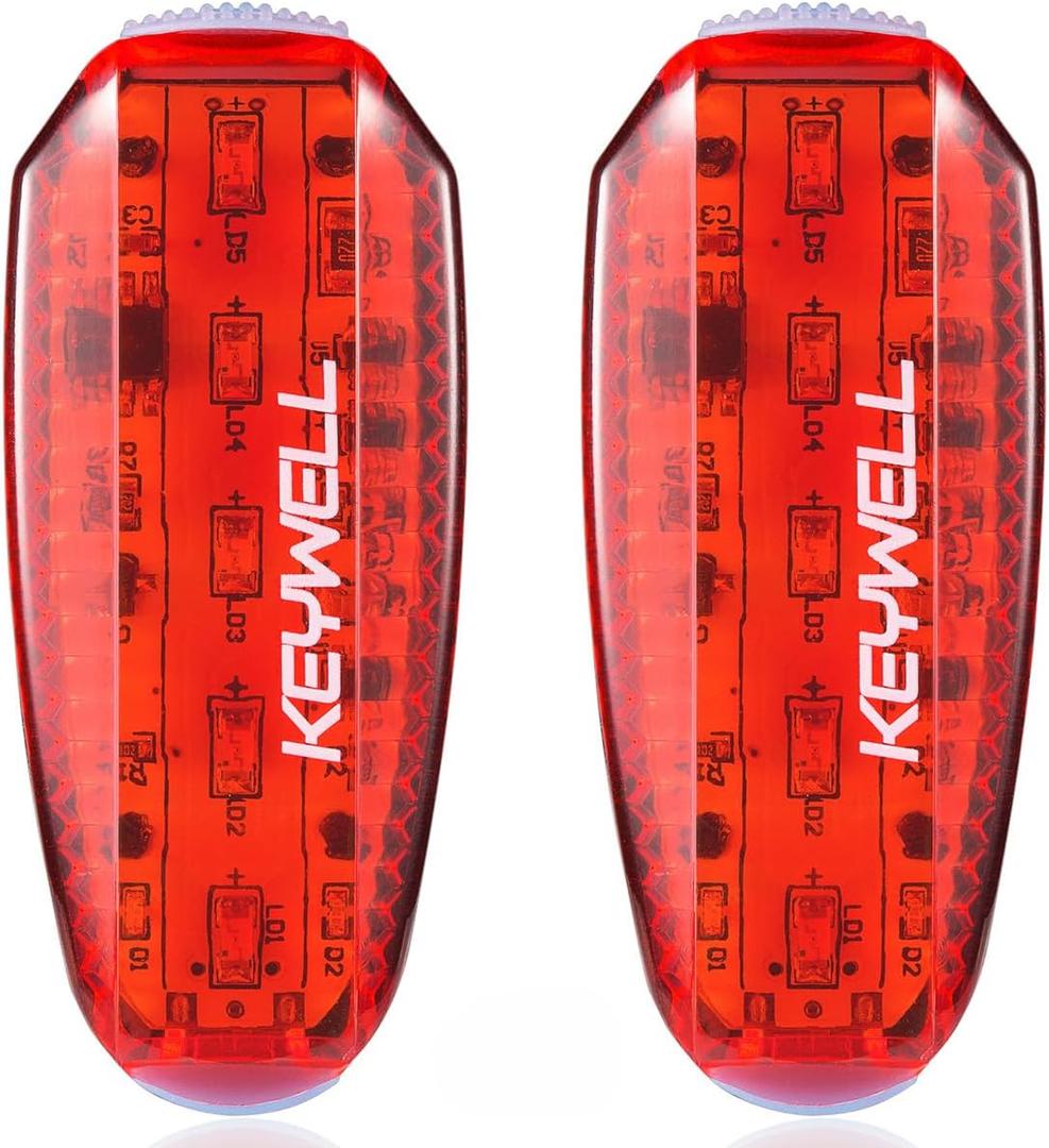 USB-C Rechargeable LED Safety Lights (2 Pack) - Clip on Strobe Running Lights for Runners, Joggers,Walkers,Kids,Dogs,Bike Tail Lights - High Visibility Accessories for Reflective Gear