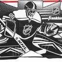 Franklin Sports NHL Street Hockey Goalie Shooting Target - Shooter Tutor Hockey Goal Practice Target - Street Hockey Net Goalie Target - Easy Attach Targe (72" X 48", White/Black)