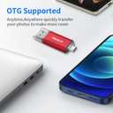Thkailar 1TB USB C Flash Drive for MacBook and Android Phones,Thumb Drive with USB A and USB C for PC,Laptop,Portable External Storage for Pictures,Videos and Music