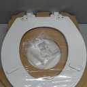 Mayfair Cassel Slow Close Toilet Seat, Easy Clean, Non Slip Premium Wood Seat, Easy Install, Made in USA, Round, White