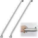 Zonon 2 Pcs 57 Inch Grab Bar for Bathroom Shower Toilet Bathtub, Stainless Steel Extra Long Safety Grab Bar for Elderly, Heavy Duty Shower Support Handle for Seniors Handicapped (Classic Style,Silver)