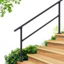 CHR Fence & Rail Hand Rails for Outdoor Steps, 5 Step Handrail & Indoor Stair Railing Kit, Railings for Outdoor Steps and Hand Rails for Seniors for Porch Railing & Deck Hand Rail, 4 to 5 Steps