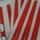 Homemory 12 Pcs Waxy Red Flameless Taper Candles with Remote, Led Flameless Candlesticks Classic Tall Candle, Flickering Battery Operated Taper Candles for Bedroom, Dining Room, 9.6 inches Red