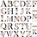 Letter UV DTF Cup Wraps for 16 oz Glass Cups- 26 Sheets Uvdtf Cup Wraps Vinyl Decals for Tumblers, Rub on Transfers for Crafts, Cold Transfer Stickers for Bookmarks, Wood Furniture, Water Bottles