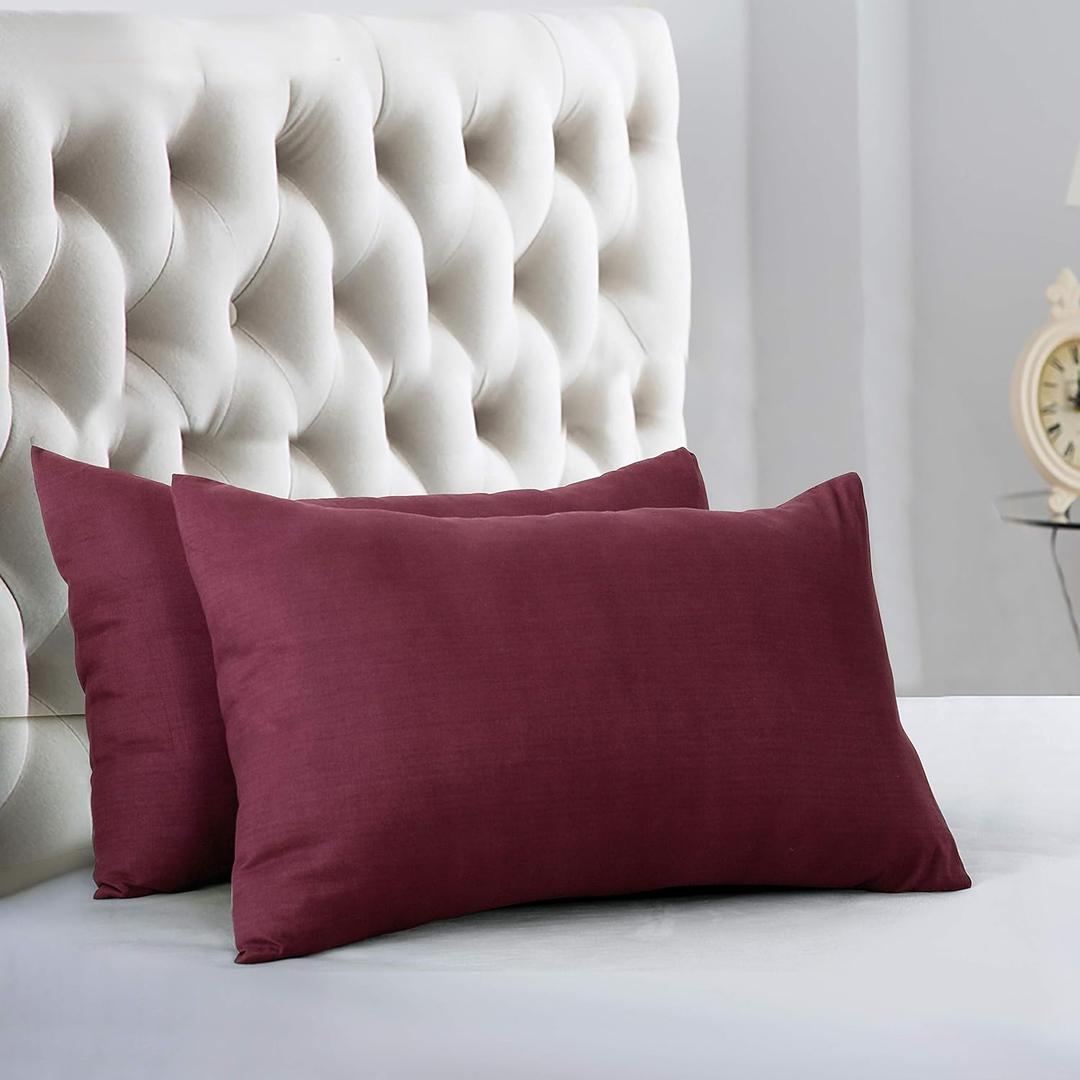 EVOLIVE Ultra Soft Brushed Microfiber Standard Size 20"x30" Pillowcases Pair Set of 2 with Envelope Closure (20"x30" Standard)