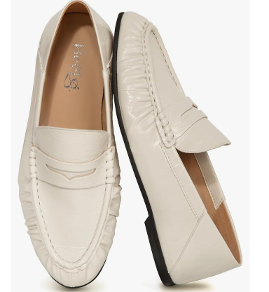 Penny Loafers for Women Suede Flats Shoes Casual Loafer Dressy Vintage Work Business Flat Shoe 6