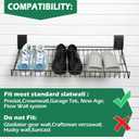 30-Inch Slatwall Shoe Shelves, Slatwall Accessorries, Heavy Duty Slat Wall Shelf for Retail, Garage, Shoes Display, Black, 30-Inch Shoe Rack