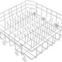 UPGRADED 304 Stainless Steel 808602302 5304535768 Dishwasher Lower Rack Replacement Compatible with Frigidaire Dishwasher Rack Parts with 154174501 Wheels Replaces 154432602 154432601 Dishwasher