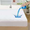 100% Waterproof Queen Mattress Protector, Noiseless Fitted Sheet Mattress Pad Cover-Twin