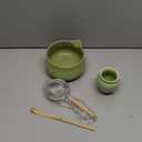 Nucookery Matcha Whisk Set - 5 Pcs Matcha Set with 18oz Ceramic Matcha Bowl (Chawan) with Spout, Bamboo Whisk & Holder, Scoop and Sifter | Complete Matcha Kit for Japanese Tea Ceremony