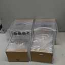 Vtopmart 4 Pack Small Clear Stackable Storage Drawers,Acrylic Bathroom Makeup Organizer,Plastic Storage Bins For Vanity, Undersink, Kitchen Cabinets, Pantry, Home Organization